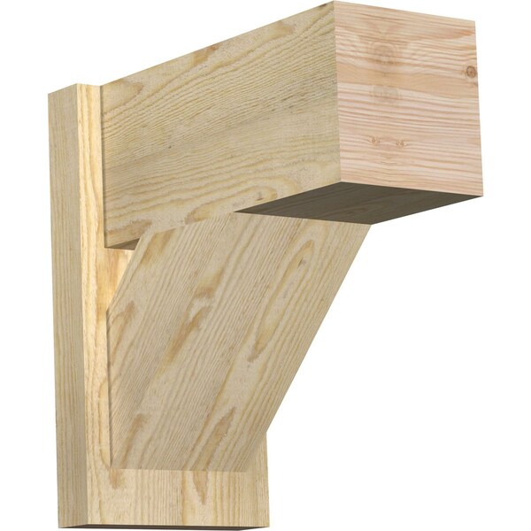 Ekena Millwork Traditional Block Rough Sawn Outlooker, Douglas Fir, 8"W x 16"D x 16"H OUT08X16X16TRA05RDF - main